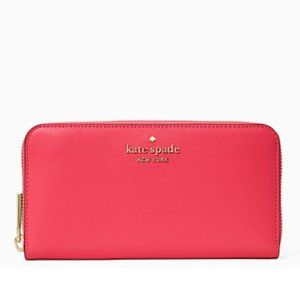 NWT Kate Spade Staci Large Continental Wallet in Dark Watermelon Gelato